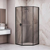 RGW Душевой уголок 100х100х200h см, Easy Clean, стекло тонированное 8 мм, цвет: черный матовый 33328200-34R