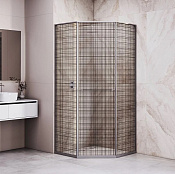 RGW Душевой уголок 80х120х200h см, Easy Clean, стекло с рисунком 8 мм, цвет: серый матовый 33328282-2410L