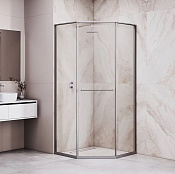 RGW Душевой уголок 80х120х200h см, Easy Clean, стекло прозрачное 8 мм, цвет: серый матовый 33328282-110L