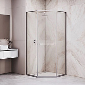 RGW Душевой уголок 90х90х200h см, Easy Clean, стекло прозрачное 8 мм, цвет: серый матовый 33328299-110L