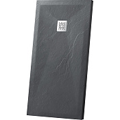RGW Stone Tray Поддон для душа из композита, 80х120х2,5h см, цвет: графит матовый 14152812-02-11