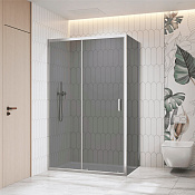 RGW Classic Душевой уголок 150х80х195h см, Easy Clean, стекло тонированное 6 мм, цвет: хром глянец 060913358-31