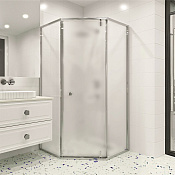 RGW Hotel Душевой уголок 90х90х195h см, универ., Easy Clean, стекло матовое 8 мм, цвет: хром глянец 350608899-21