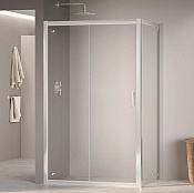 RGW Passage Душевой уголок 100х80х195h см, Easy Clean, стекло прозрачное 6 мм, цвет: хром глянцевый 350804508-11