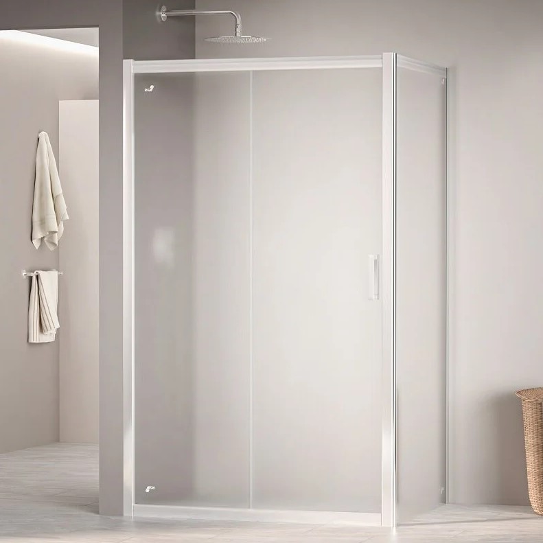RGW Passage Душевой уголок 100х90х195h см, Easy Clean, стекло матовое 6 мм, цвет: хром глянцевый 350804509-21