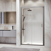 RGW Passage Душевая дверь в нишу, Easy Clean, 130х195h см, стекло прозрачное 6 мм, цвет: серый мат. 41081413-110