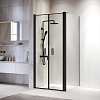 RGW Passage Душевой уголок 90х90х195h см, универсальный, Easy Clean, цвет: черный матовый 060813499-014