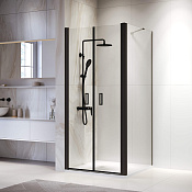 RGW Passage Душевой уголок 120х120х195h см, Easy Clean, стекло прозрачное 6 мм, цвет: черный матовый 060814422-14