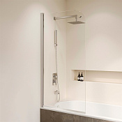 RGW Screens Шторка на ванну, Easy Clean, 70х140h см, стекло прозрачное 6 мм, цвет: хром глянцевый 4111109107-11