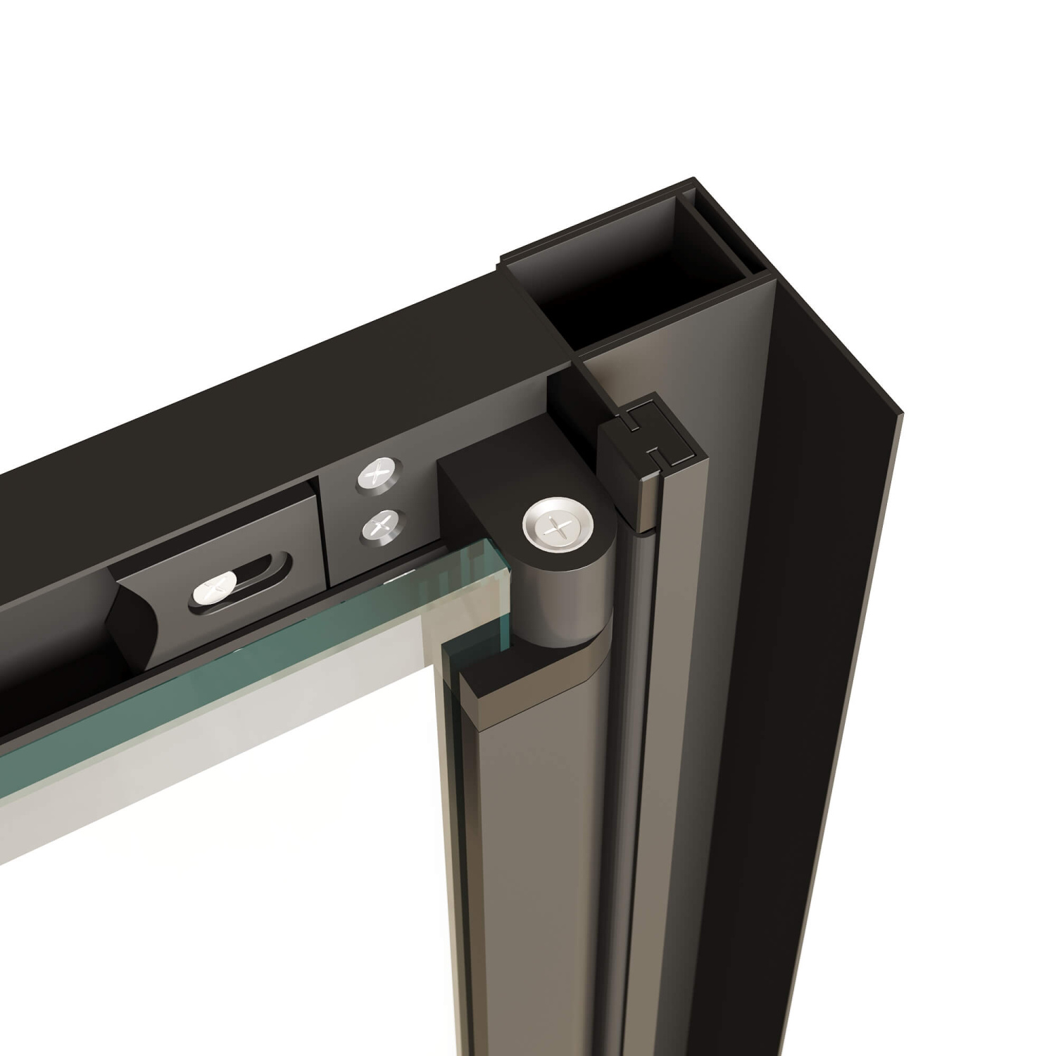 RGW Passage Душевой уголок 70х70х190h см, универсальный, Easy Clean, цвет: черный матовый 060813277-14