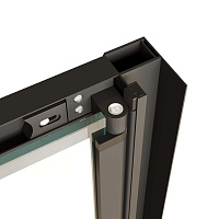 RGW Passage Душевой уголок 90х90х190h см, универсальный, Easy Clean, цвет: черный матовый 060813299-14