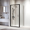 RGW Passage Душевой уголок 100х100х190h см, универсальный, Easy Clean, цвет: черный матовый 060813200-14