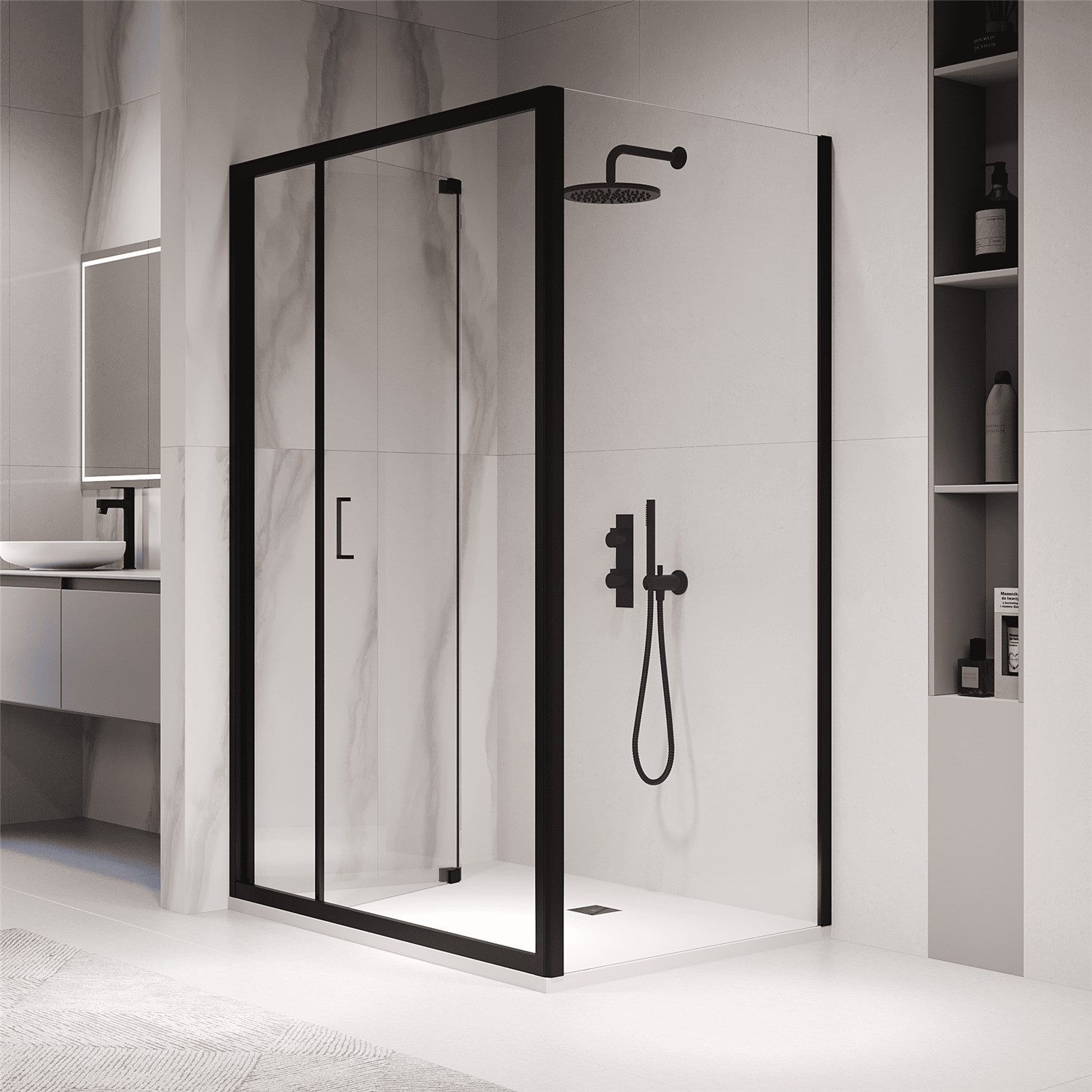 RGW Passage Душевой уголок 70х90х190h см, универсальный, Easy Clean, цвет: хром глянцевый 060814279-14