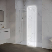 RGW Боковая стенка, Easy Clean 30х195h см, стекло прозрачное 6 мм, цвет: белый матовый 352207003-15