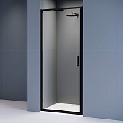 RGW Stilvoll Душевая дверь в нишу, Easy Clean, 100х195h см, стекло прозрачное 8 мм, цвет: черный мат 70320510-14