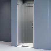 RGW Stilvoll Душевая дверь в нишу, Easy Clean 80х195h см, стекло рифленое 8 мм, цвет: серый матовый 70320508-1510