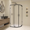 RGW Classic Душевой уголок 80х80х185h см, Easy Clean, стекло прозрачное 6 мм, цвет: черный матовый 72095588-14