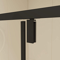 RGW Classic Душевой уголок 100х90х185h см, Easy Clean, стекло прозрачное 6 мм, цвет: черный матовый 350904609-14