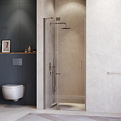 RGW Hotel Душевая дверь в нишу, Easy Clean, 130х200h см, стекло прозрачное 8 мм, цвет: серый матовый 350601413-110