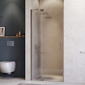 RGW Hotel Душевая дверь в нишу, Easy Clean 100х200h см, стекло матовое 8 мм, цвет: серый матовый 350601410-210