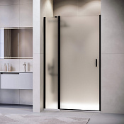 RGW Leipzig Душевая дверь в нишу, Easy Clean 100х195h см, стекло матовое 6 мм, цвет: черный матовый 351200410-24