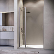 RGW Leipzig Душевая дверь в нишу, Easy Clean, 110х195h см, стекло прозрачное 6 мм, цвет: серый мат. 351200411-110