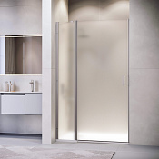 RGW Leipzig Душевая дверь в нишу, Easy Clean 130х195h см, стекло матовое 6 мм, цвет: серый матовый 351200413-210