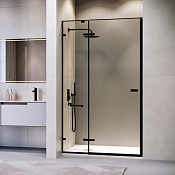 RGW Stilvoll Душевая дверь в нишу, 110х200h см, стекло прозрачное 8 мм, цвет: черный матовый 353200411-14