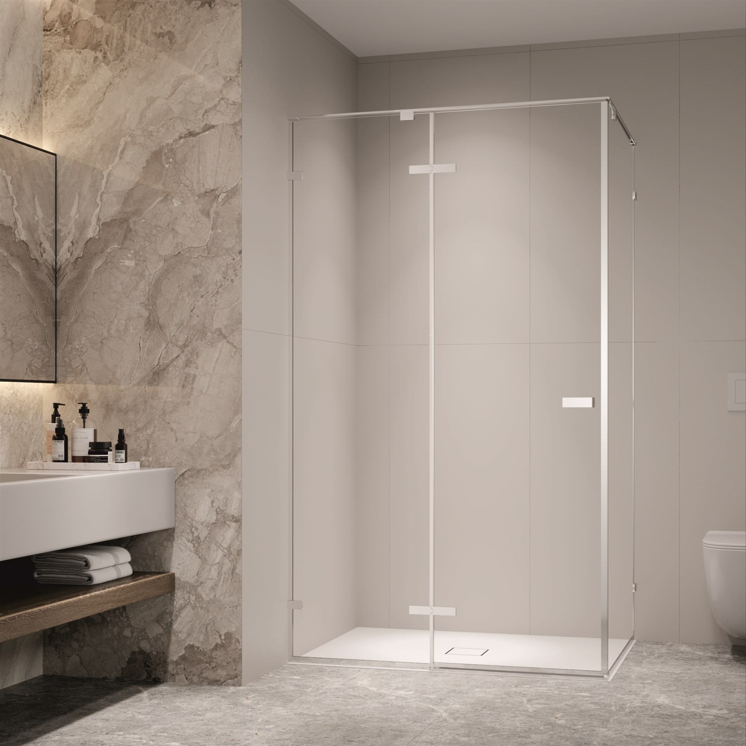 RGW Stilvoll Душевой уголок 120х100х200h см, Easy Clean, стекло прозрачное 8 мм, цвет: хром глянец 353204020-11