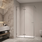 RGW Stilvoll Душевой уголок 100х90х200h см, Easy Clean, стекло прозрачное 8 мм, цвет: серый матовый 353204009-110