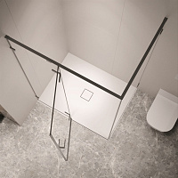 RGW Stilvoll Душевой уголок 100х80х200h см, Easy Clean, стекло матовое 8 мм, цвет: серый матовый 353204008-210