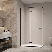 RGW Stilvoll Душевой уголок 120х100х200h см, Easy Clean, стекло прозрачное 8 мм, цвет: черный мат 353204020-14