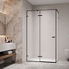 RGW Stilvoll Душевой уголок 160х100х200h см, Easy Clean, стекло матовое 8 мм, цвет: черный матовый 353204060-24