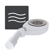 RGW Сифон для поддона с решеткой из нержавеющей стали, цвет: графит матовый 502411161-02