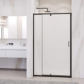 RGW Passage Душевая дверь в нишу, Easy Clean 120х195h см, стекло матовое 6 мм, цвет: черный матовый 350800813-24