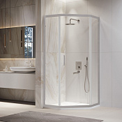 RGW Passage Душевой уголок 100х100х195h см, Easy Clean, стекло прозрачное, цвет: хром 38088600-111