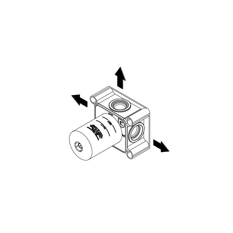 Ritmonio Скрытая часть переключателя на 2/3 потока для душа/ванны PM00707