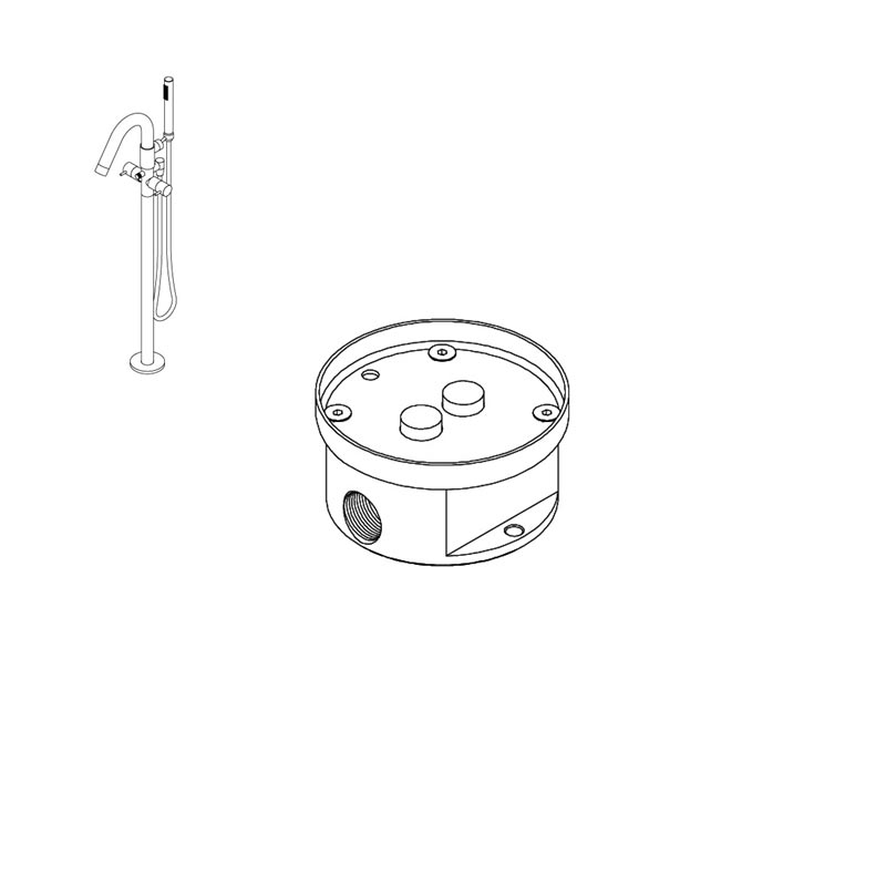 Ritmonio Встроенная часть напольного смесителя для ванны/душевой стойки RCMB201