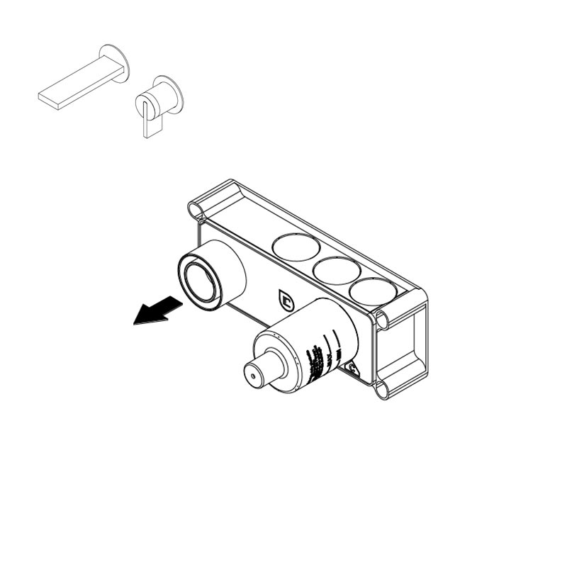 Ritmonio встроенная  часть смесителя для раковины PM0000B