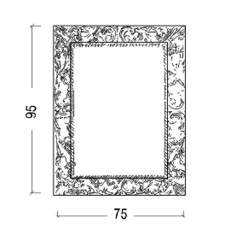 Boheme NeoArt Зеркало 75x95h см, в хромовой раме, цвет: chrome 516