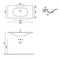 Catalano Sfera Раковина накладная 100х50 см, 1 отверстие под смеситель, цвет: cemento satinato 0521011023