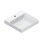 Catalano Zero Раковина подвесная 50х50 см, 1 отверстие под смеситель, перелив, цвет: белый глянцевый 0120501001