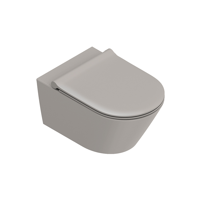 Catalano Zero Унитаз подвесной 35х55 см, безободковый, смыв торнадо, цвет: tortora satinato 0111550032