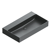 Catalano Premium Раковина подвесная 80х47 см, без отверстия под смеситель, перелив, цвет: черный мат 0220800022