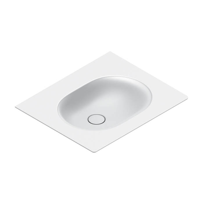 Catalano Sfera Раковина накладная 60х50 см, без перелива и отверстия под смеситель, цвет: белый мат. 0520610021