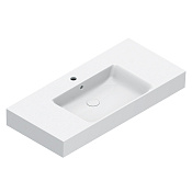 Catalano Premium Раковина подвесная 100х47 см, отверстие под смеситель, перелив, цвет: белый глянец 0221011001