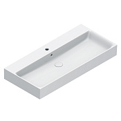 Catalano Premium Раковина подвесная 100х47 см, 1 отверстие под смеситель, перелив, цвет: белый мат. 0221001021