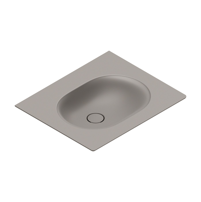 Catalano Sfera Раковина накладная 60х50 см, без отверстия под смеситель, цвет: tortora satinato 0520610032