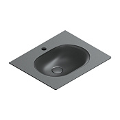 Catalano Sfera Раковина накладная 60х50 см, 1 отверстие под смеситель, цвет: черный матовый 0520611022