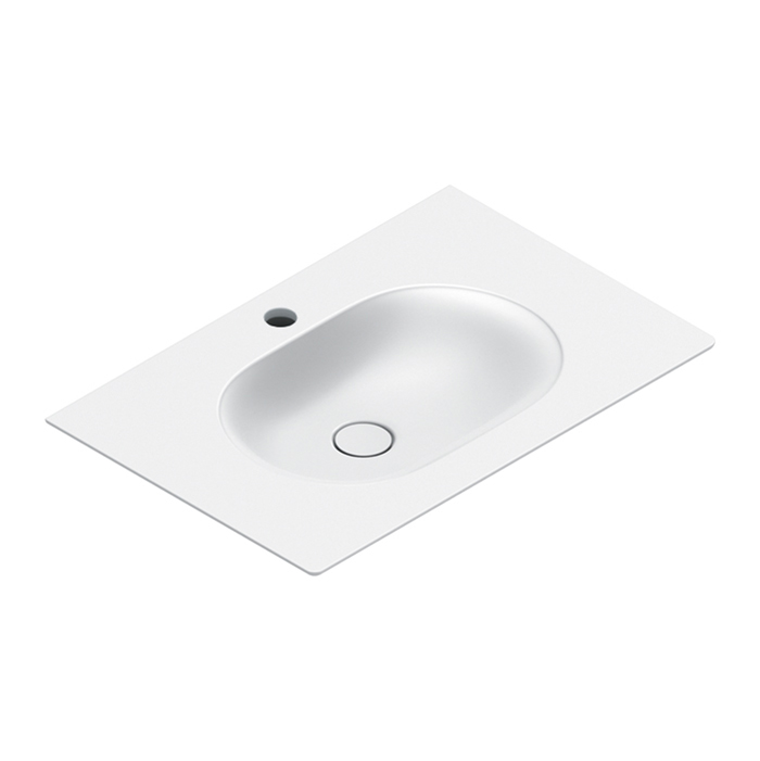 Catalano Sfera Раковина накладная 75х50 см, без перелива, 1 отверстие под смеситель, цвет: белый мат 0520761021